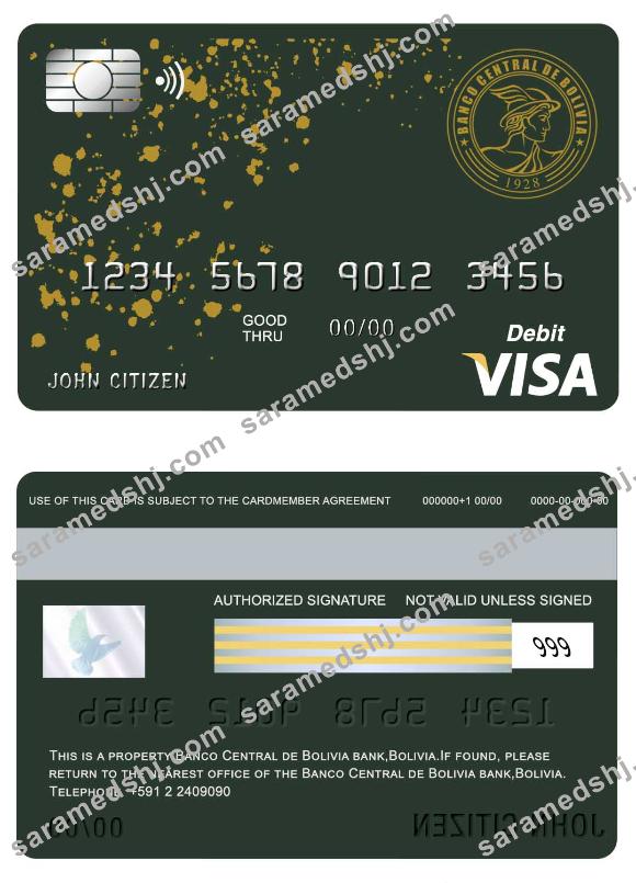 Bolivia Banco Central de Bolivia bank visa card